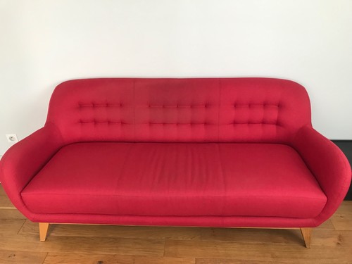 Canapé rouge habitat - rouge,